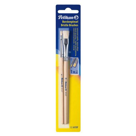 Pędzle Pelikan 613F szczecina, 2szt, 4/10